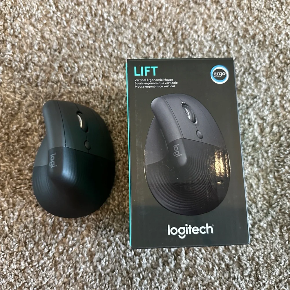 LIFT Vertical Ergonomic Mouse Logitech black certified wireless